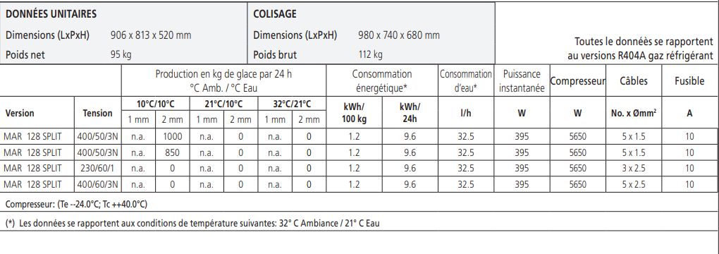 MAR 128 SPLIT - Machine à glace en écailles sans groupe - Scotsman - 900/1000 kg/24h - Acier inox_5
