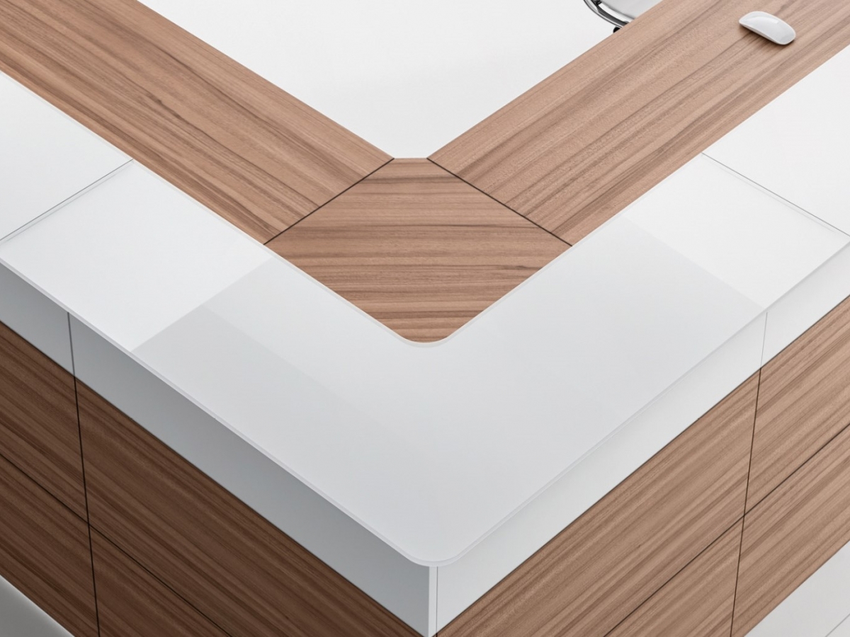 Banque d'accueil modulable et personnalisable - PROGRESS - Design élégant et matériaux haut de gamme_5