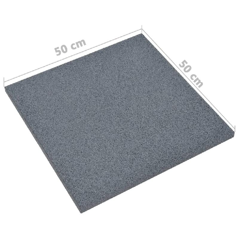 Vidaxl carreaux de protection antichoc 18pcs caoutchouc 50x50x3cm gris 3096597_5