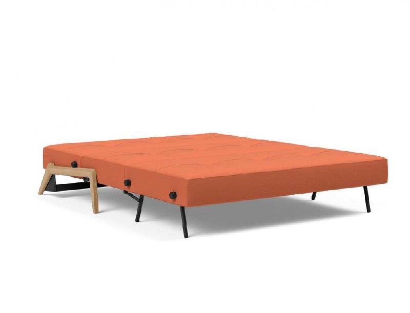INNOVATION LIVING  CANAPÉ DESIGN CUBED WOOD 02 CONVERTIBLE LIT 200*160 CM TISSU ROUILLE ARGUS_5