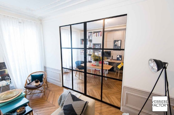 Verrière d'atelier en acier sur mesure - modèles classique, loft, artiste ou bistrot_5