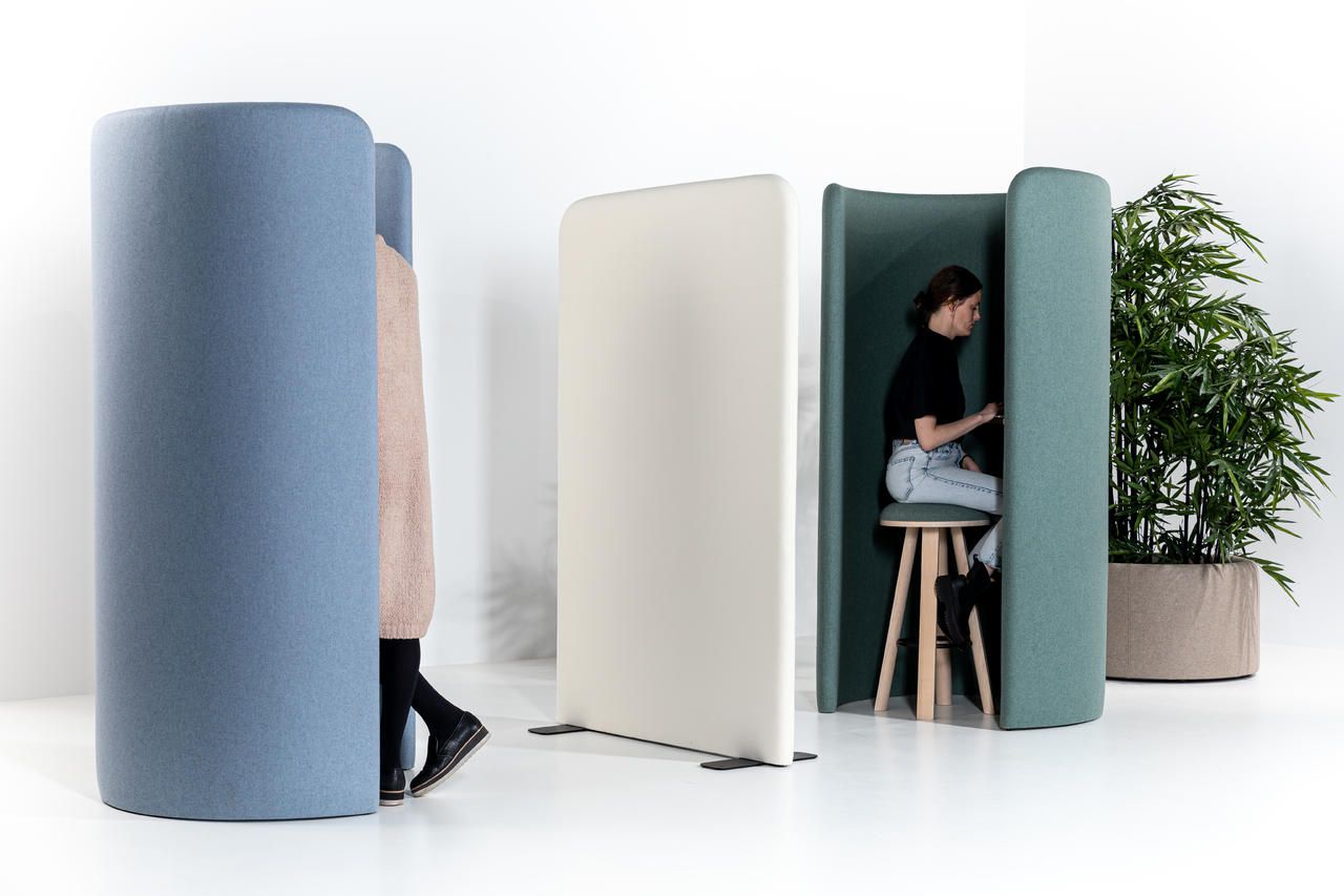 Cabine acoustique - Poste de travail et téléphonique pour bureaux ouverts - Feutre insonorisant personnalisable_5