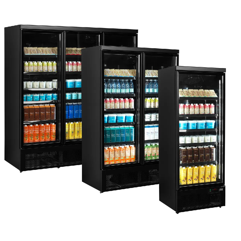 Vitrine réfrigérée noire Atom Maxi C3DBB - 3 portes  TEFCOLD_5