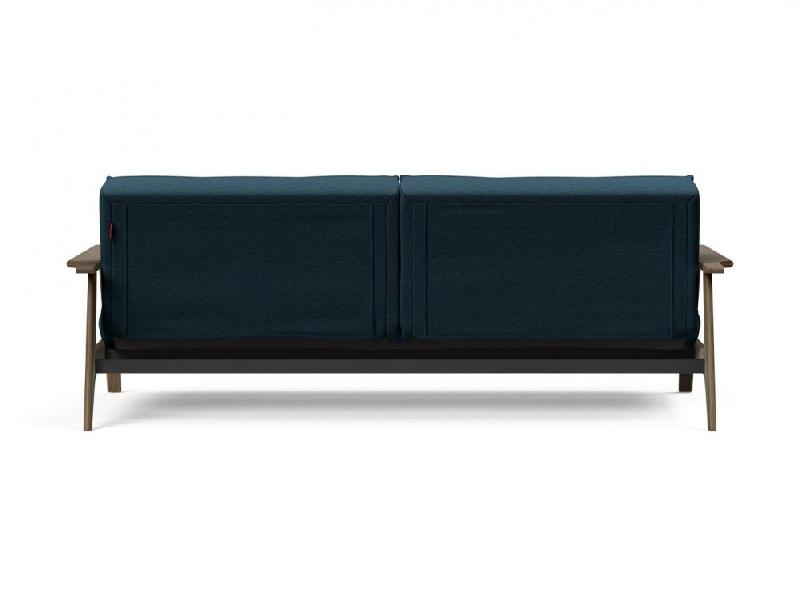 Canapé-lit design Innovation Living Splitback Frej - Convertible 115x210 cm - Chêne fumé - Tissu Argus Navy Blue_5