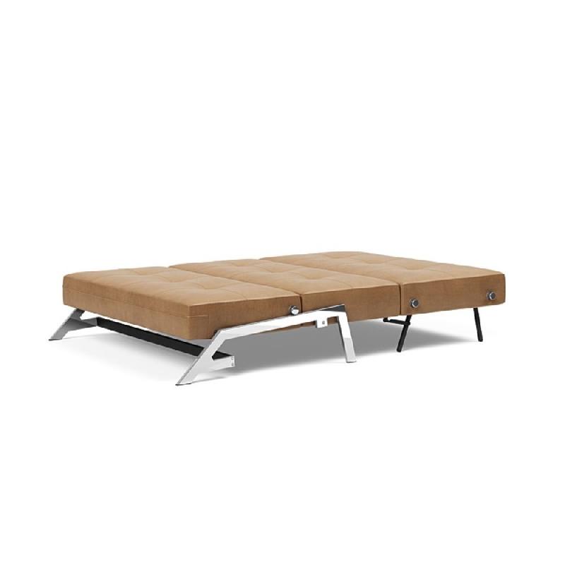 Canapé design convertible Cubed 02 Chrome - Innovation Living - 200x140 cm - Coloris Faunal Brown_5