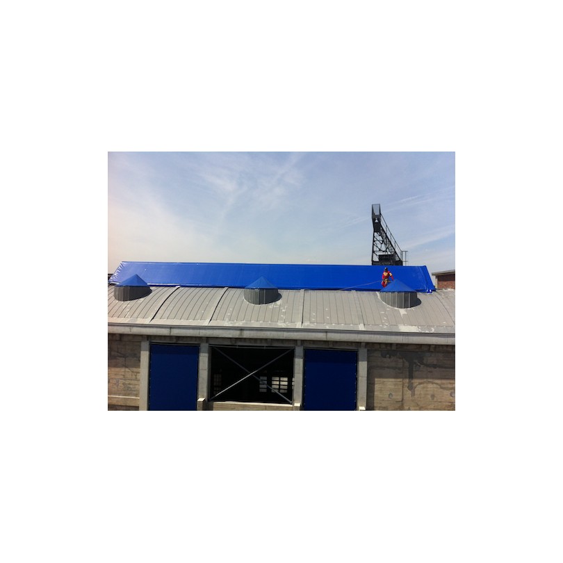 Couverture de skydome en bâche PVC résistante - Protection solaire et étanchéité_5
