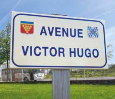 Panneau signalétique de rue - aluminium 15/10ème à bords pliés, laqué polyuréthane_5