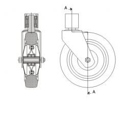 Chariot plateforme à 2 dossiers - capacité 600 kg - roues anti-acide et non marquantes_5