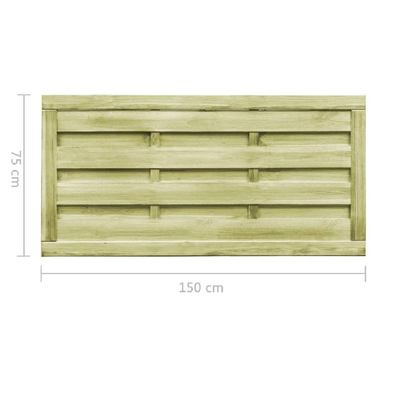 Vidaxl portillons 2 pcs bois de pin imprégné 150x75 cm vert 45320_5