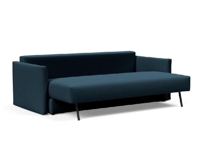 INNOVATION LIVING - Canapé convertible Tripi Argus Navy Blue 150x200 cm à ouverture assistée, avec rangement_5