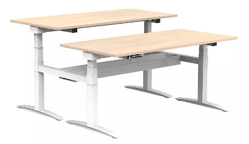 Bench vis-à-vis 2 postes réglables en hauteur goulotte centrale incluse So Estella_5