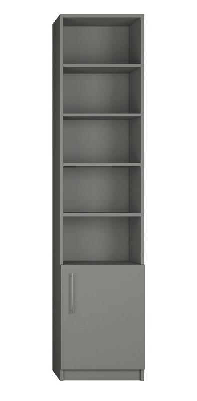 Lit escamotable Dynamo gris mat - couchage 140 x 200 cm avec rangements intégrés_5