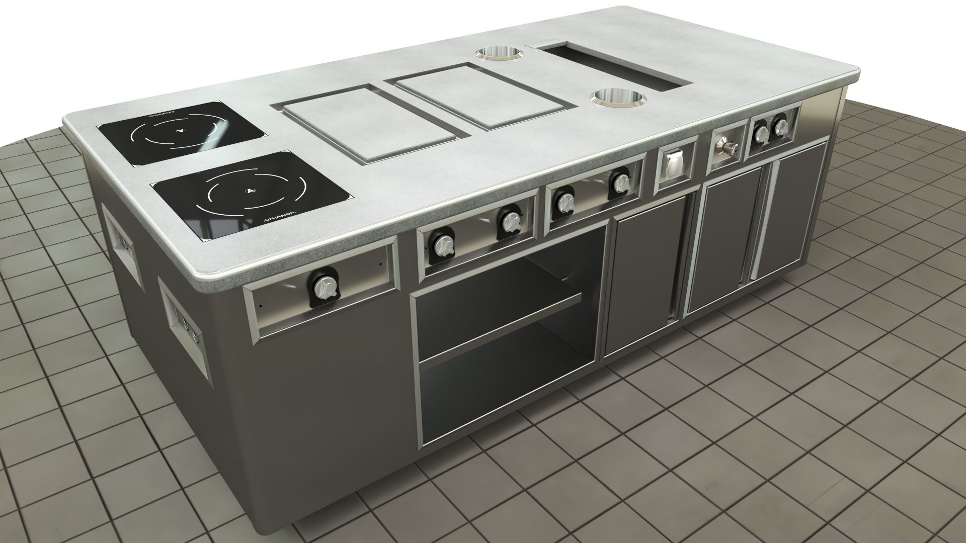 Fourneau professionnel sur mesure 100% électrique - éléments de cuisson et finitions personnalisables_5