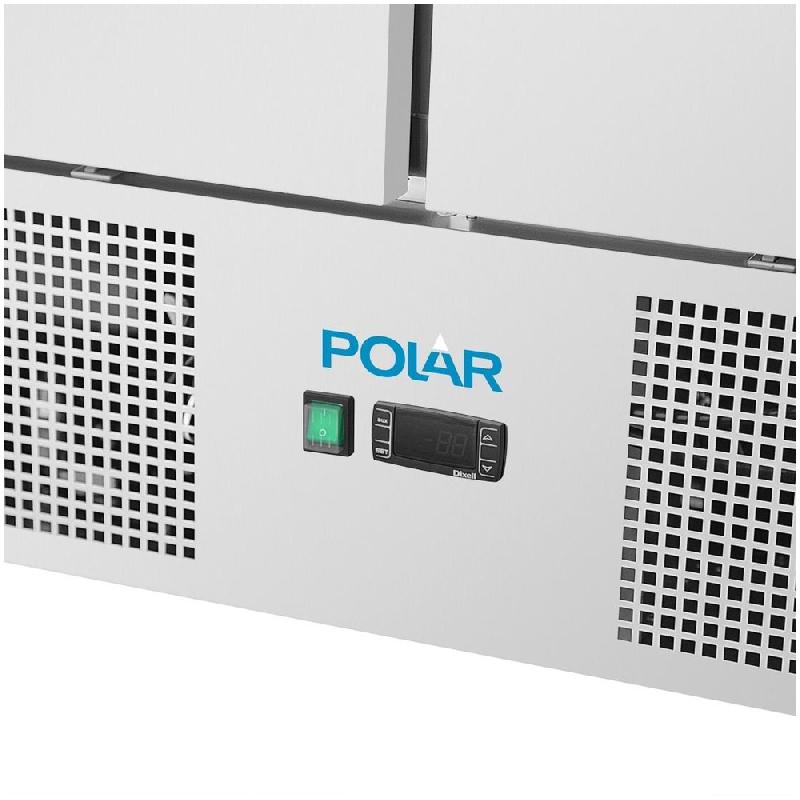 Saladette réfrigérée inox - 2 portes - série U - Polar - UA089_5