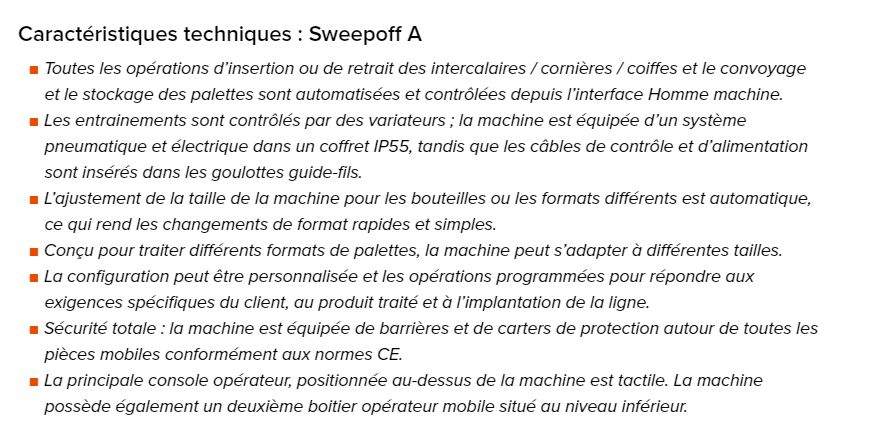 Sweepoff A - Dépalettiseur automatique Sidel - Haute cadence jusqu’à 144 000 b/h_5