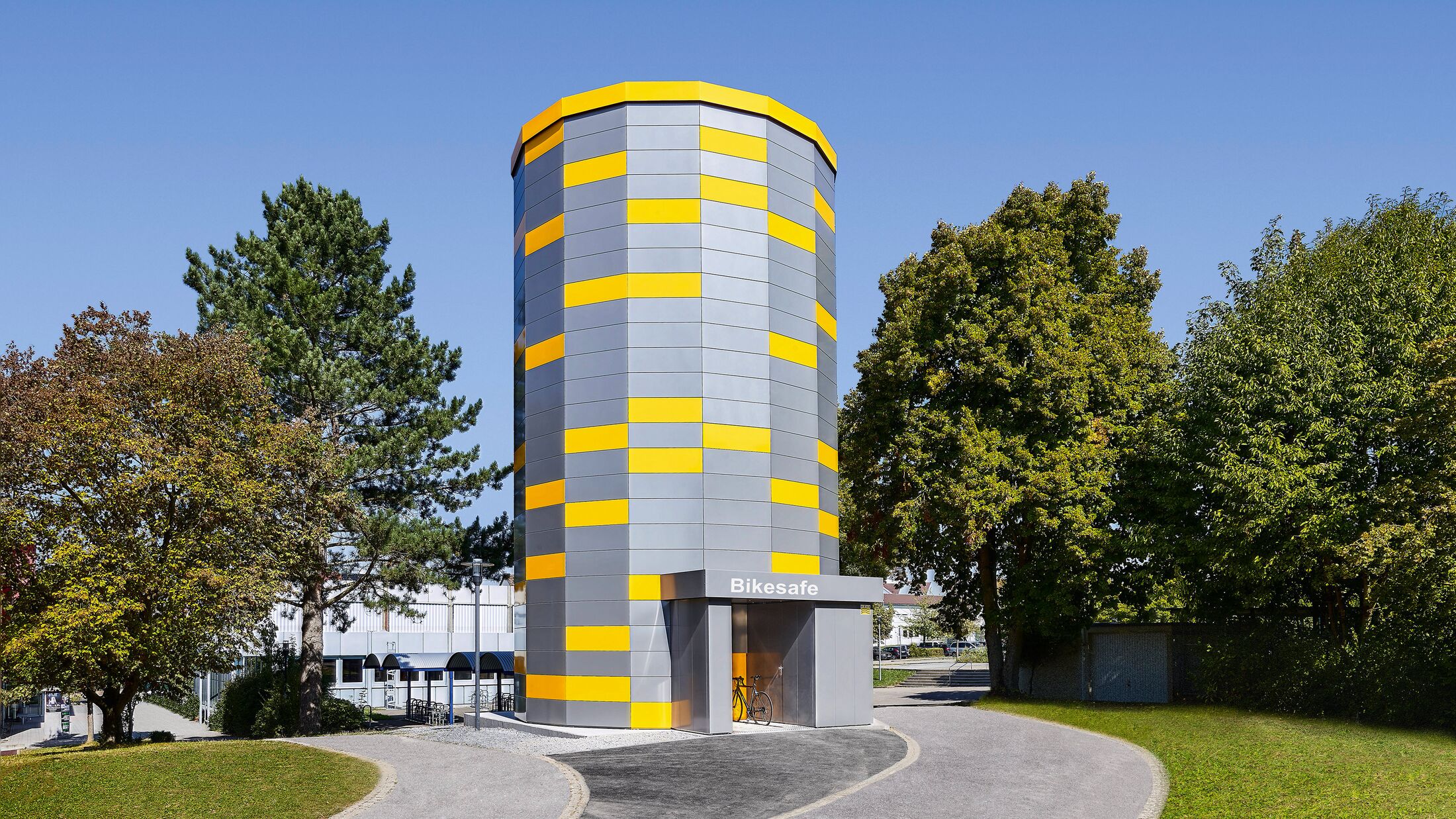 Parking vélo automatisé sécurisé avec accès RFID à faible encombrement pour vélos - Jusqu'à 120 vélos - Version tour - Wöhr BIKESAFE_5