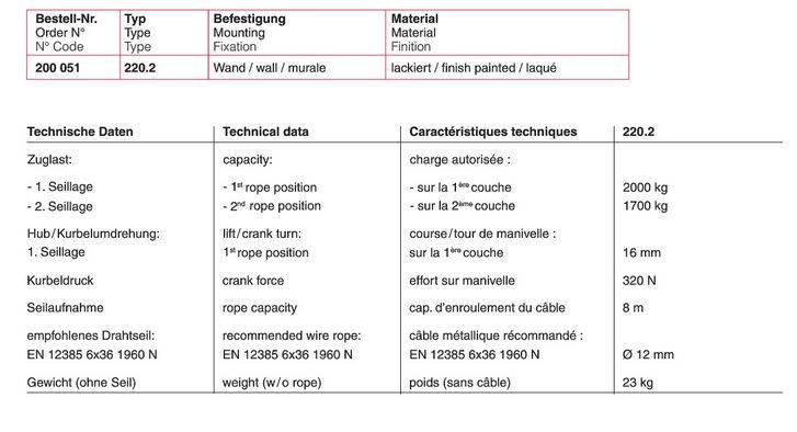 Appareil de levage manuel avec manivelle repliable