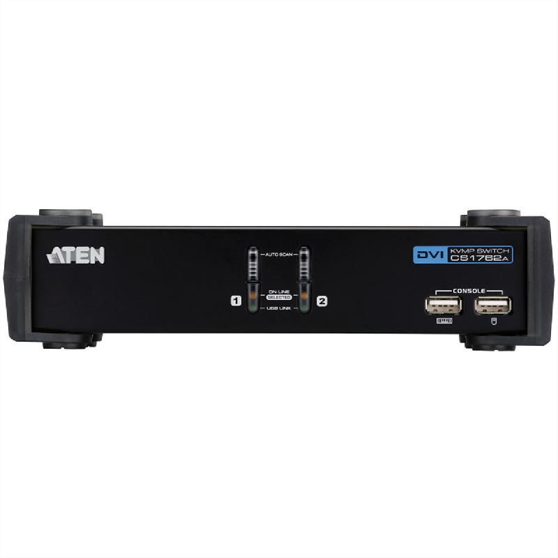 Aten cs1762a switch kvm dvi, usb, audio, hub usb, 2 ports_5