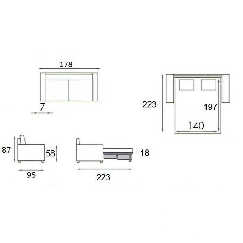 Canapé-lit express Eclipse Elite - Velours bleu paon - Sommier à lattes 140 cm - Matelas 18 cm mémoire de forme_5