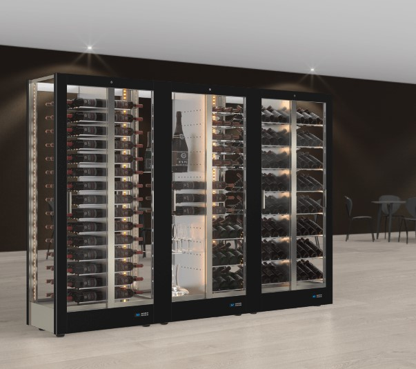 Vitrines à vins modulaires pour exposition et conservation - Large gamme de combinaisons et finitions_5