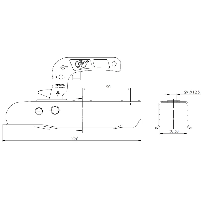 19x7.00-8 ATV Trailer Kit Journey P330 Road Legal Wheels Hub  Stub Axle  Hitch_5