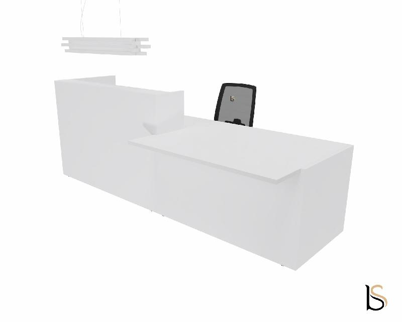 Banque d'accueil design avec accès PMR Z2 - Officity - 206, Droite, Blanc_5
