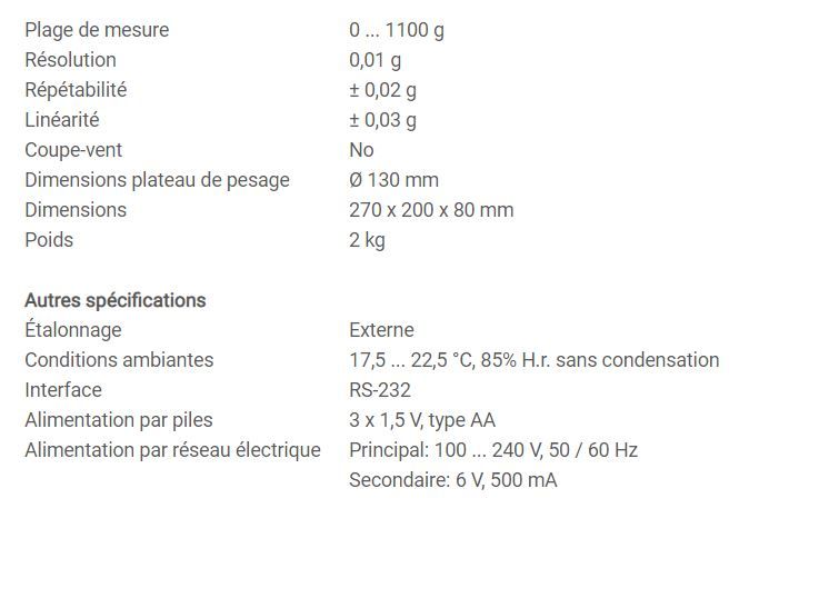 PCE-BSK 1100 - Balance compteuse - PCE Instruments France - Poids 2 kg, comptage de pièces, interface RS-232, usage mobile_5