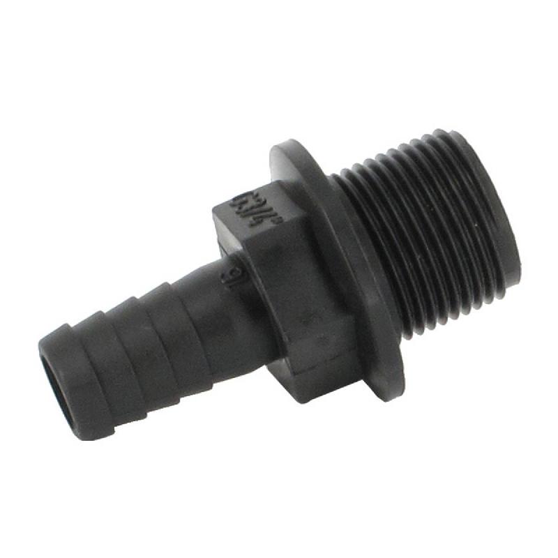 Raccord annelé - Droit - M 3/4