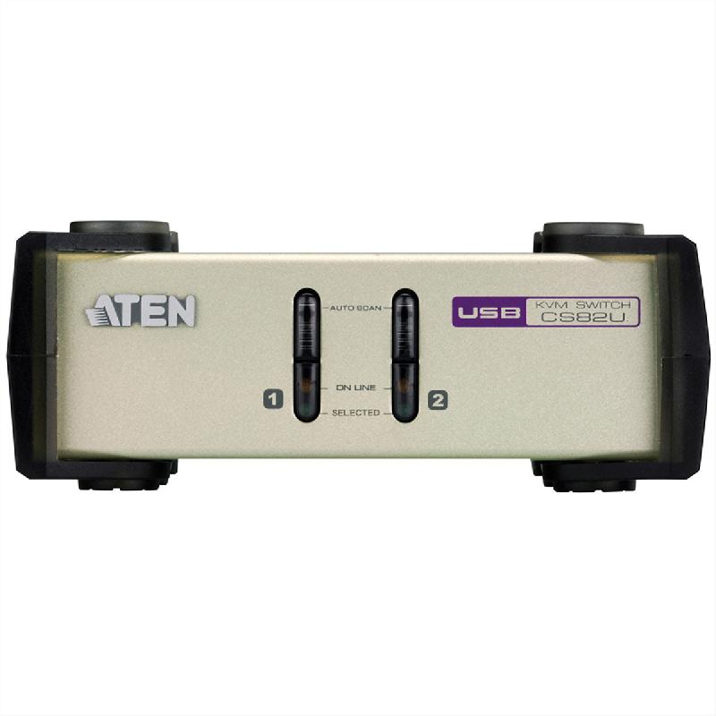 Aten cs82u switch kvm vga, ps/2+usb, 2 ports_5