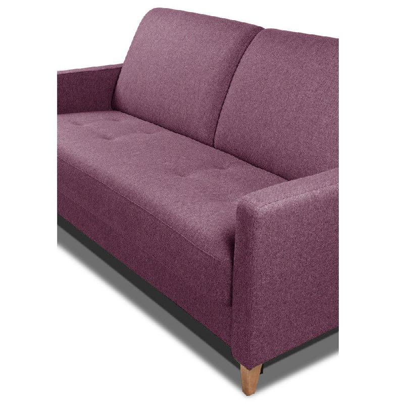 Canapé convertible OGGETTO - Matelas 16 cm - Système express - Sommier à lattes 160 cm - Tweed fuchsia - Fabrication italienne_5