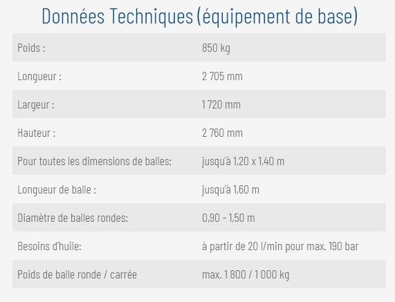 G3010 Q Standard - Enrubanneuse agricole pour balles carrées - Göweil Maschinenbau GmbH - Hauteur : 2760 mm_5