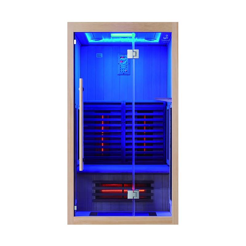 SAUNA INFRAROUGE BOREAL® SIGNATURE - 110 À SPECTRE COMPLET - 110X110X205_5