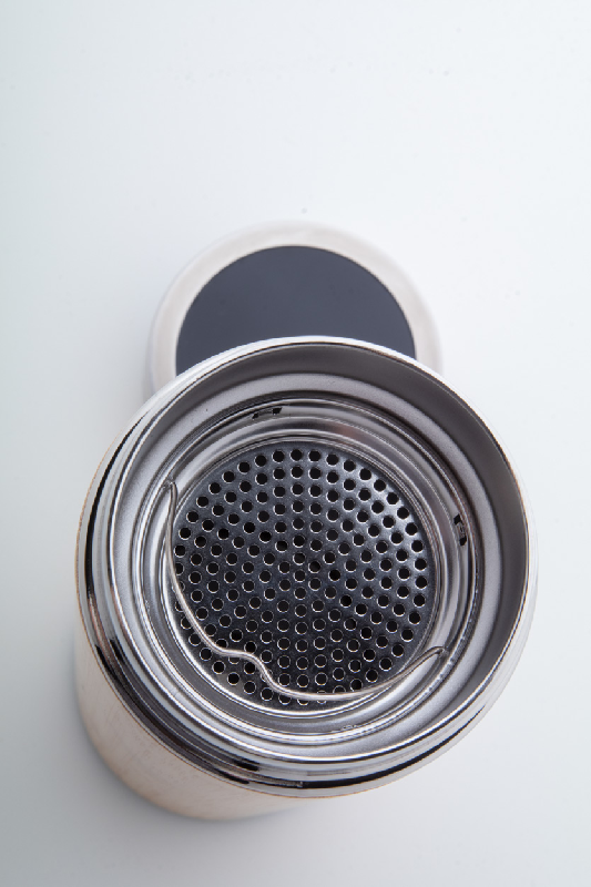 Thermos avec thermomètre tactile LED - double paroi en inox et bambou - 500 ml avec infuseur à thé_5