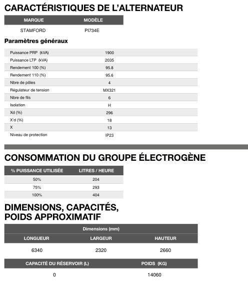 Groupe électrogène en container AT-825 triphasé 50 Hz - Inmesol - 821,9 kVA avec moteur MTU et alternateur STAMFORD_5