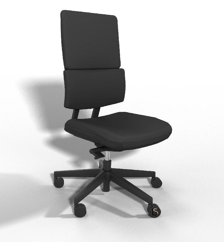 Siège de bureau Wi max avec renfort lombaires - Sokoa - Noir, Non, Non, Sol dur_5