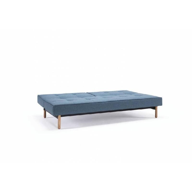 Canapé convertible SPLITBACK Innovation Living - pieds chêne naturel - 115x210 cm - Tissu Mixed Dance Light Blue_5