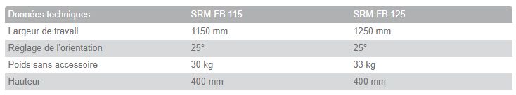 Lame à neige pour tondeuses autoportées avec largeur de travail 1250 mm