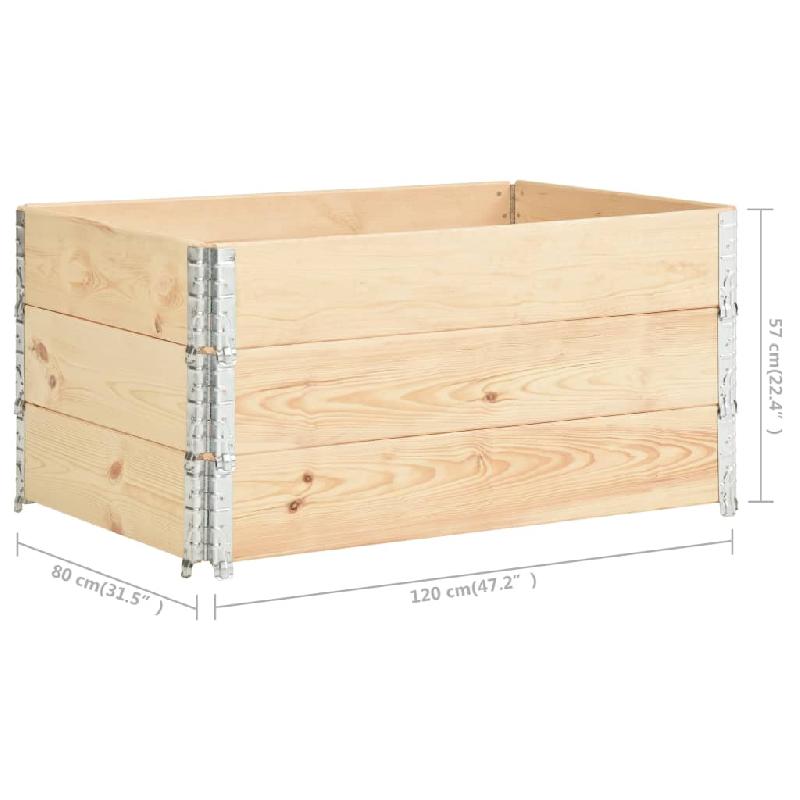 Vidaxl colliers de palette 3 pcs 80x120 cm bois de pin solide 310051_5