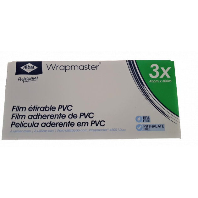 Albal bobine film alimentaire 45cmx300m pour devidoir wrapmaster 4500 carton de 3 bobines_5