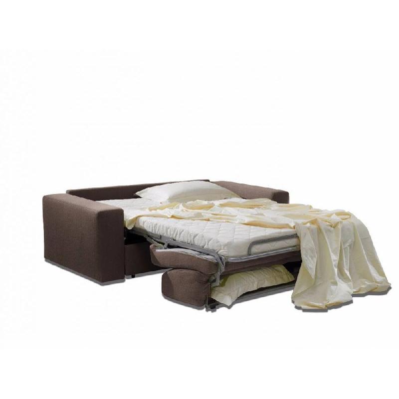 Canapé lit 2-3 places DREAMER - Convertible express 120cm Tweed taupe avec matelas 16 cm_5