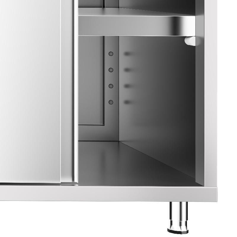 Meuble bas inox adossée P 700 mm avec portes - 600_5