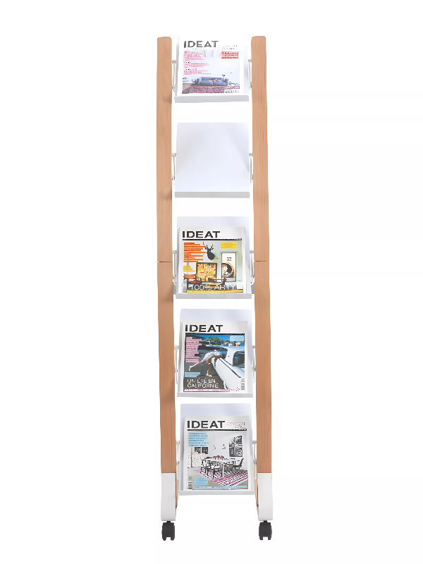 Présentoir mobile design 5 compartiments A4_5