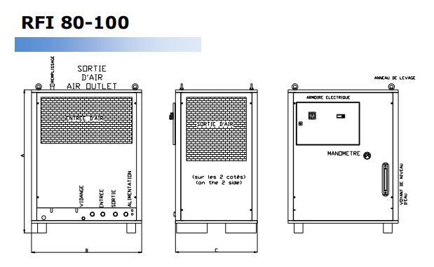 Refroidisseur d'eau à basse température - RFC - RFI - pour l'industrie, les process et les machines, plage de -20°C à 10°C_5
