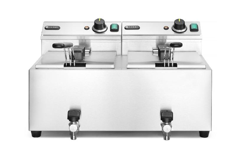 Friteuse Profi Line Analogique avec robinet de vidange 2x8L 230V HENDI_5