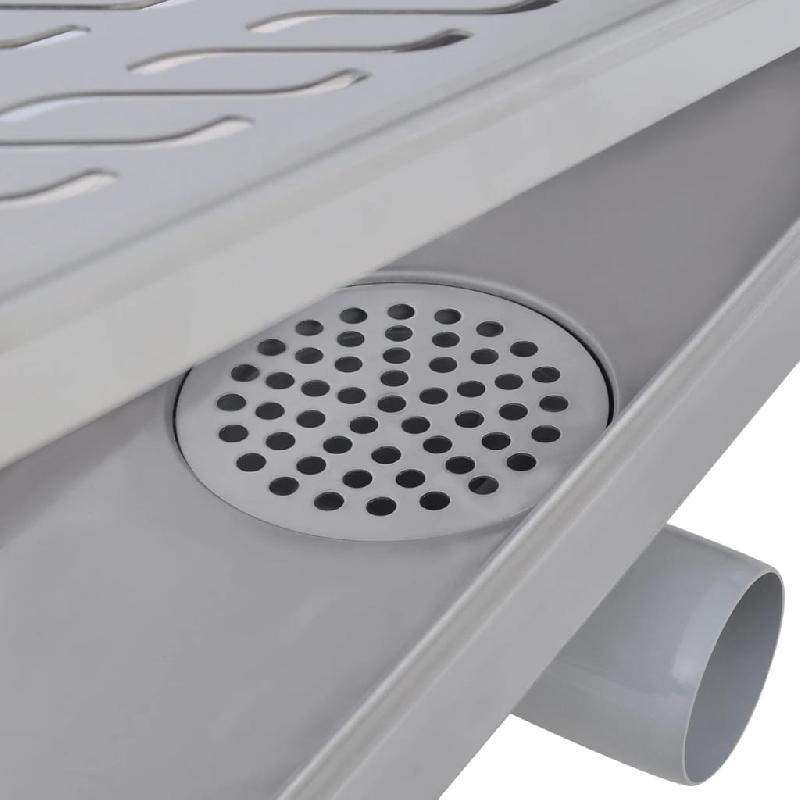 Vidaxl drain de douche linéaire 530 x 140 mm acier inoxydable 142183_5