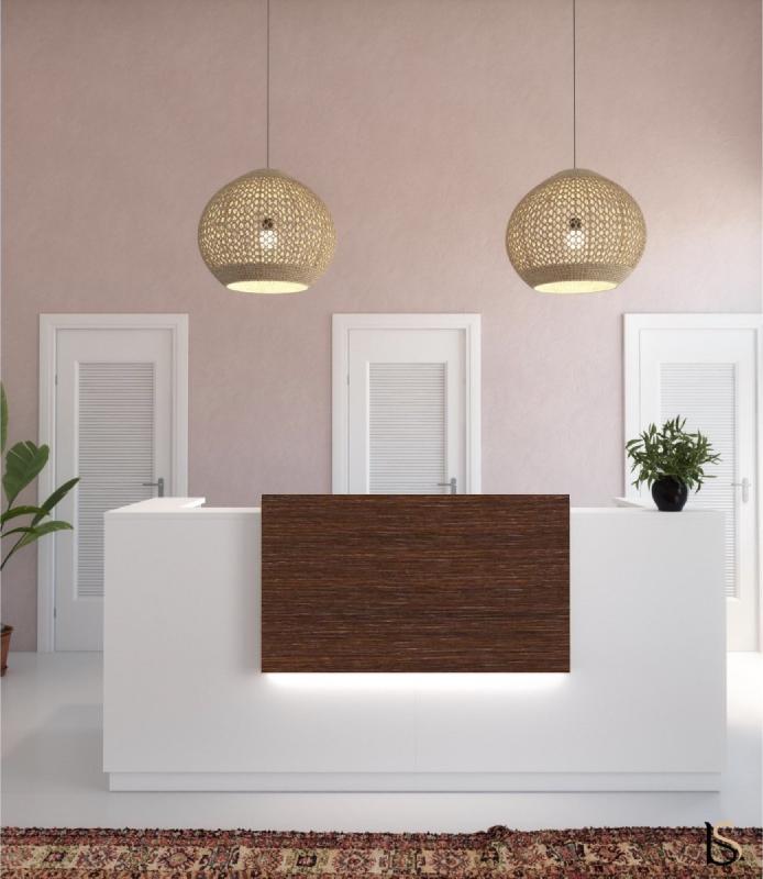 Banque d'accueil droite Delta Plus - Mobel Linea - Wenge, Blanc, 284, Oui_0