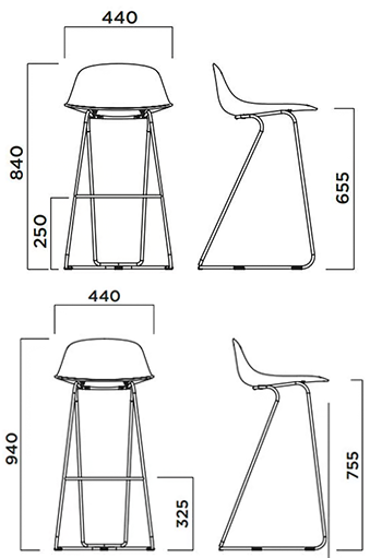 Tabouret  DANDY disponible en 65cm et 75cm_5