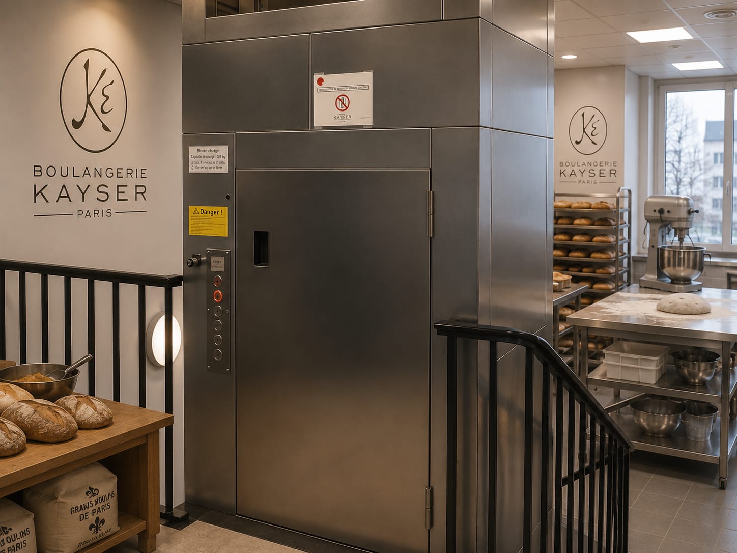Monte-charge pour boulangerie, pâtisserie_5