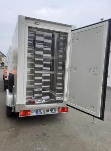 Remorque frigorifique surgelé double essieu 750kg - RAPHA 18 - Températures -15 à -23°C - Dimensions intérieures 2m20 x 1m24 x 1m60_6