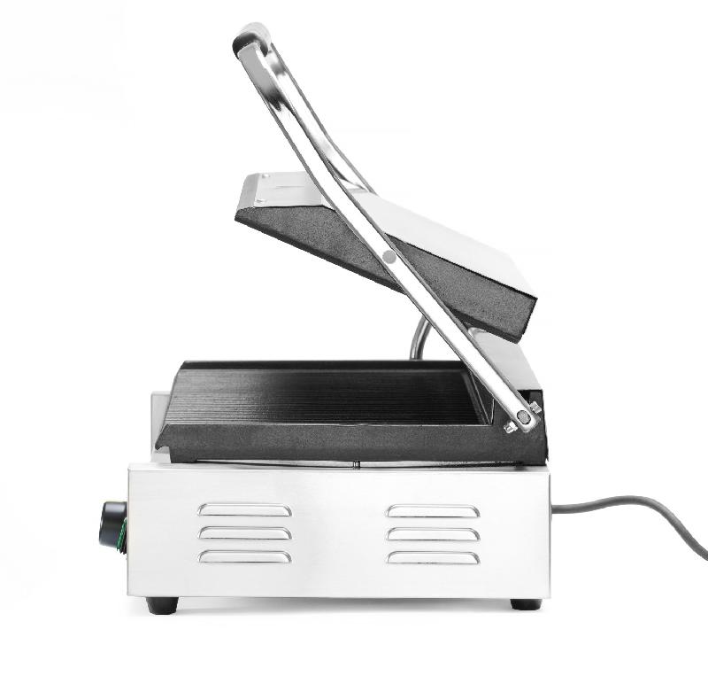 Grill de contact Panini XL grills supérieur et inférieur rainurés L545mm HENDI_5